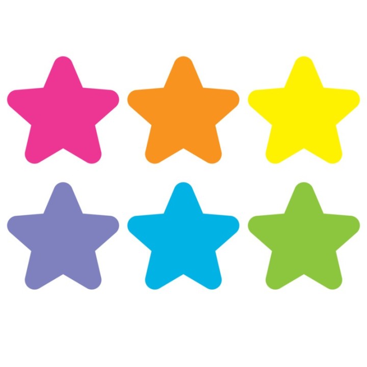 Teacher Created Resources® Spot On® Floor Markers, Bright Stars, 4" Carpet