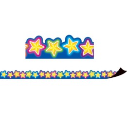 Teacher Created Resources® Magnetic Borders, Neon Stars, 24 Feet