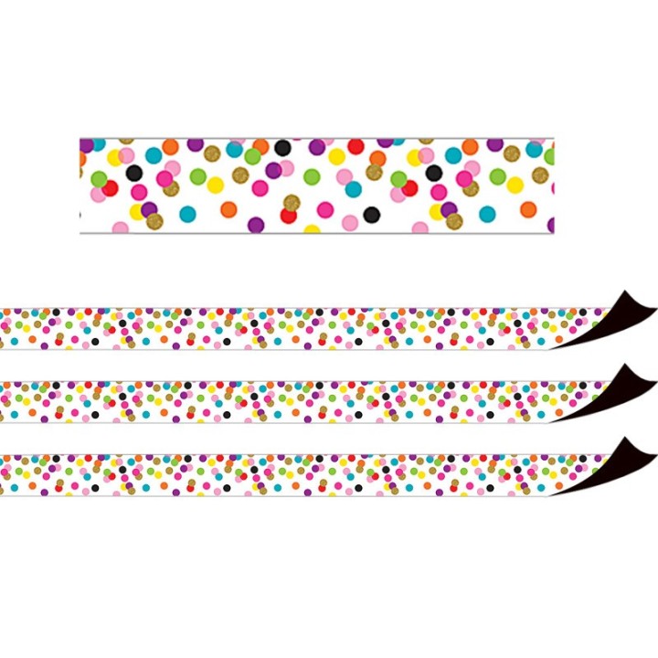 Teacher Created Resources® Confetti Magnetic Border, 24 Feet Per Pack, 3 Packs
