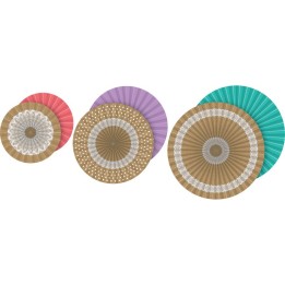 Teacher Created Resources® Shabby Chic Burlap Design Hanging Paper Fans