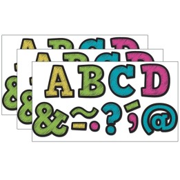 Teacher Created Resources® Chalkboard Brights Bold Block 2" Magnetic Letters, 70 Pieces Per Pack, 3 Packs