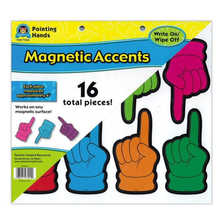 Teacher Created Resources® Pointing Hands Magnetic Accents, Pack of 16