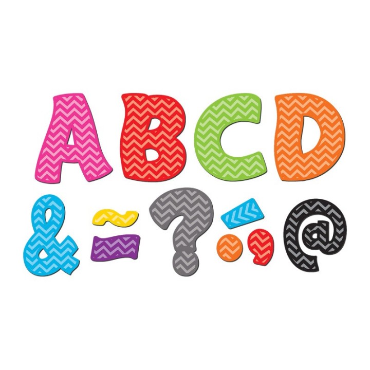 Teacher Created Resources® Chevron Funtastic Font 3" Magnetic Letters, 67 Pieces