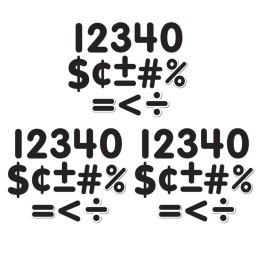 Teacher Created Resources® Black Classic 2-1/2" Magnetic Numbers, 65 Pieces Per Pack, 3 Packs