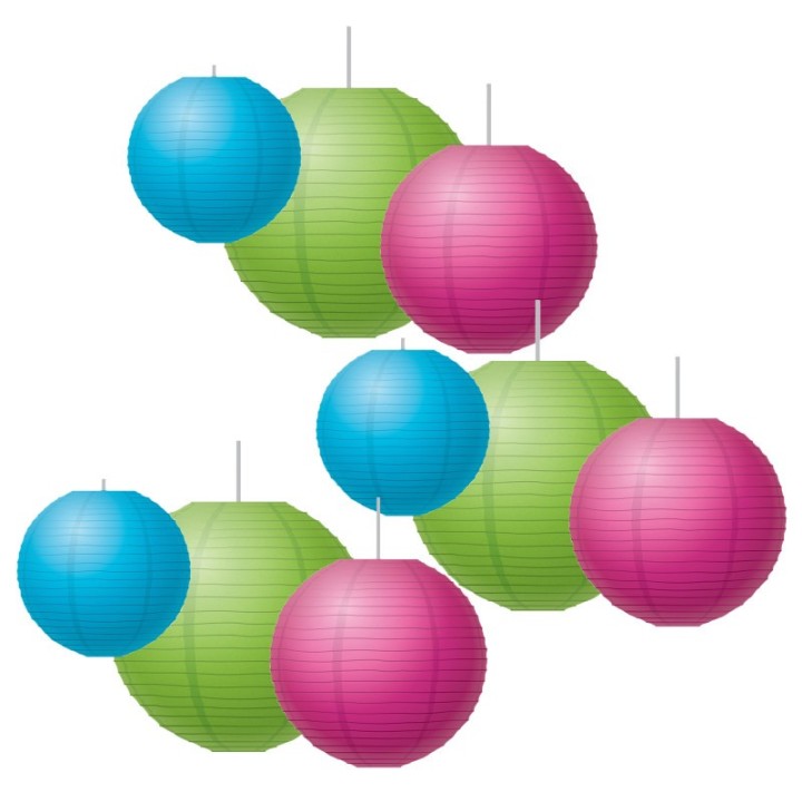 Teacher Created Resources® Brights Paper Lanterns, 3 Per Pack, 3 Packs