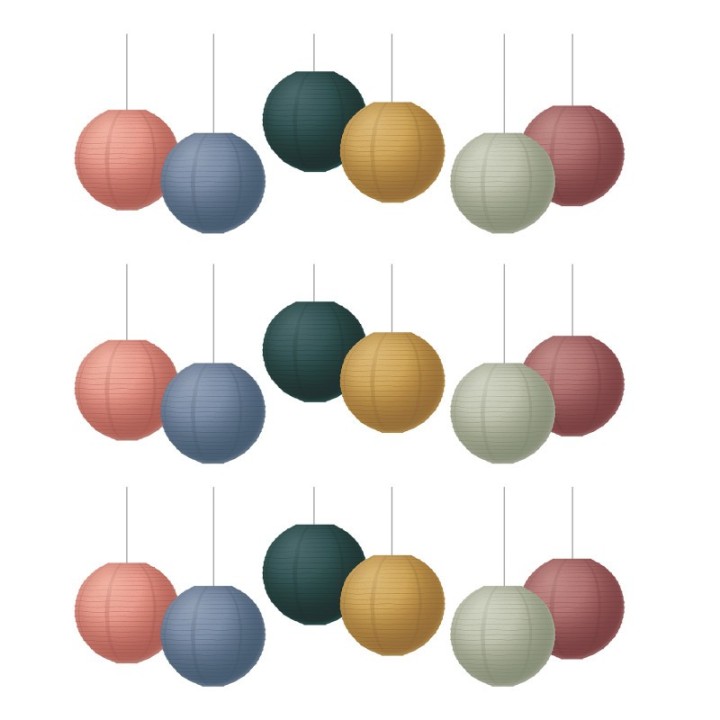 Teacher Created Resources® Wonderfully Wild 8" Hanging Paper Lanterns, 6 Per Pack, 3 Packs