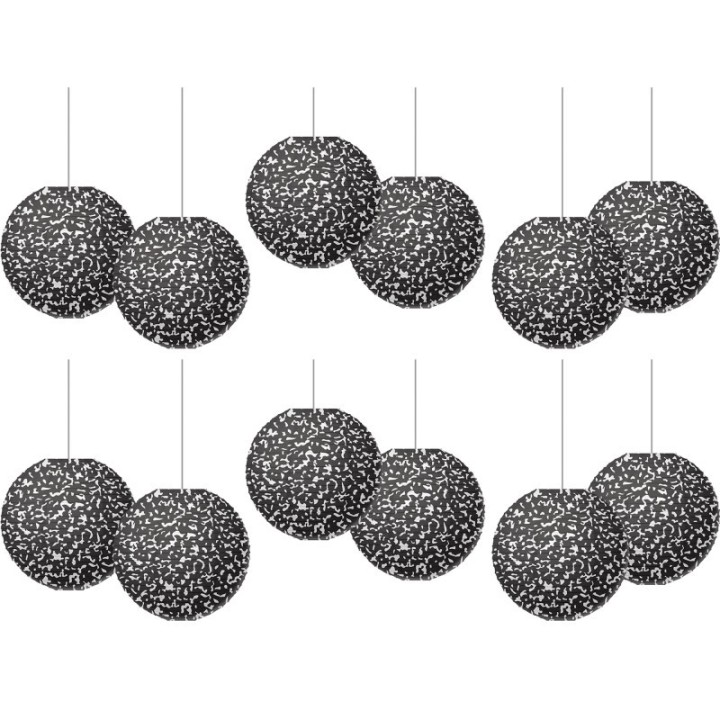 Teacher Created Resources® Composition 8" Hanging Paper Lanterns, 6 Per Pack, 2 Packs