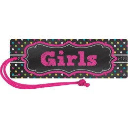 Teacher Created Resources® Chalkboard Brights Magnetic Girls Pass, Pack of 6