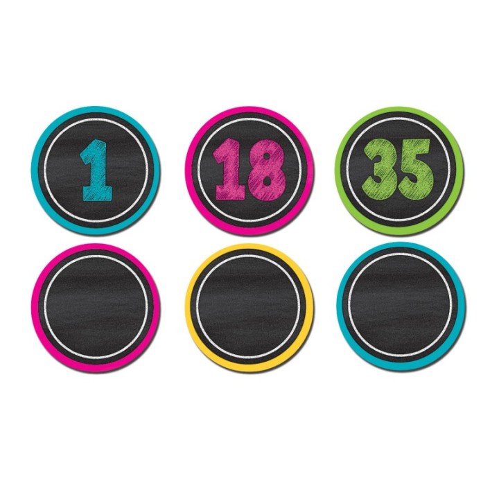 Teacher Created Resources® Chalkboard Brights Numbers Magnetic Accents