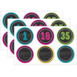 Teacher Created Resources® Chalkboard Brights Numbers Magnetic Accents, 42 Pieces Per Pack, 3 Packs