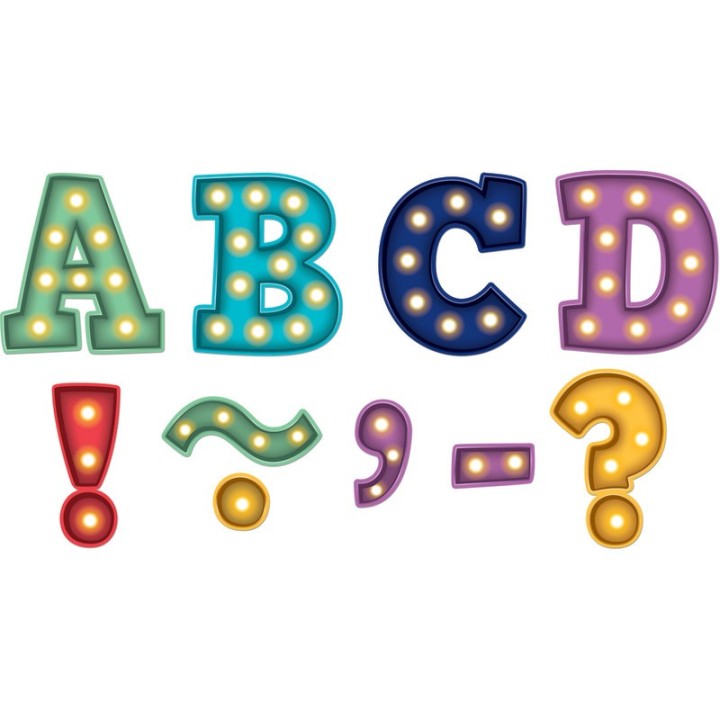 Teacher Created Resources® Marquee Bold Block 3" Magnetic Letters, 55 Pieces