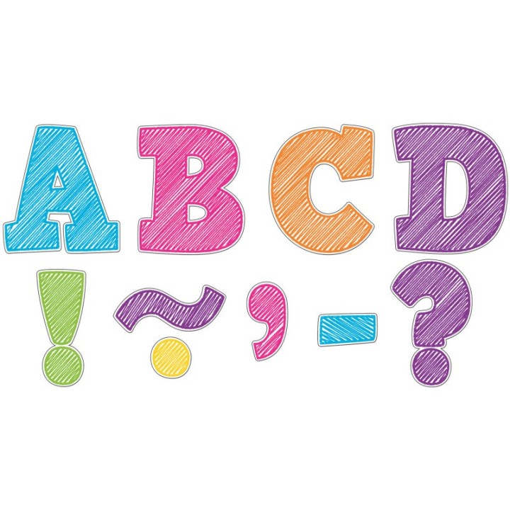 Teacher Created Resources® Scribble Bold Block 3" Magnetic Letters