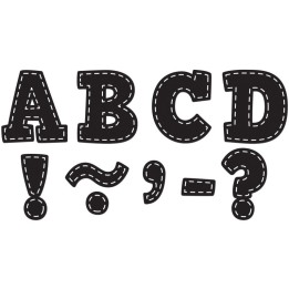 Teacher Created Resources® Black Stitch Bold Block 3" Magnetic Letters