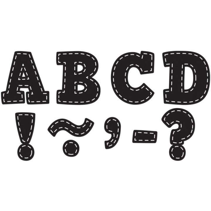 Teacher Created Resources® Black Stitch Bold Block 3" Magnetic Letters