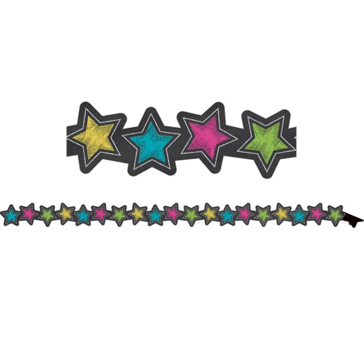 Teacher Created Resources® Chalkboard Brights Stars Magnetic Border