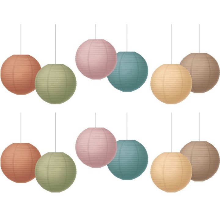 Teacher Created Resources® Everyone is Welcome 8" Hanging Paper Lanterns, 6 Per Pack, 2 Packs