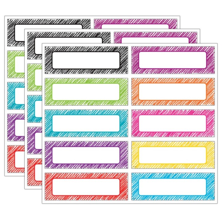 Teacher Created Resources® Scribble Labels Magnetic Accents, 20 Per Pack, 3 Packs