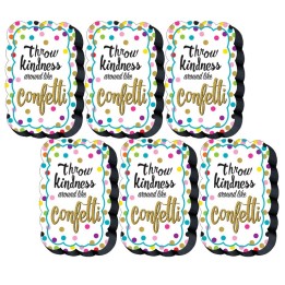 Teacher Created Resources® Confetti Magnetic Whiteboard Eraser, Pack of 6