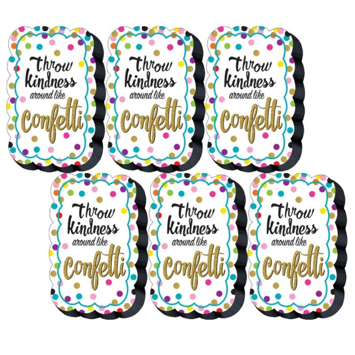 Teacher Created Resources® Confetti Magnetic Whiteboard Eraser, Pack of 6