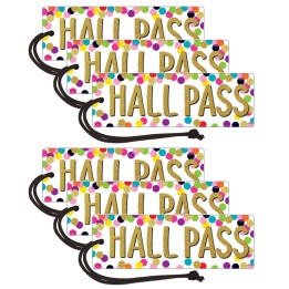 Teacher Created Resources® Confetti Magnetic Hall Pass, Pack of 6