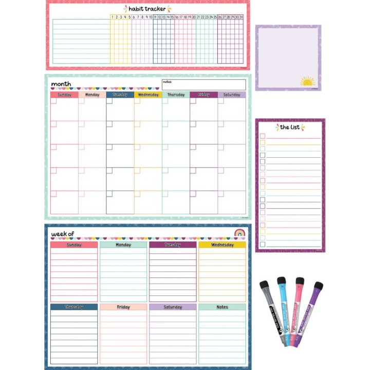 Teacher Created Resources® Oh Happy Day Dry-Erase Magnetic Calendar Set