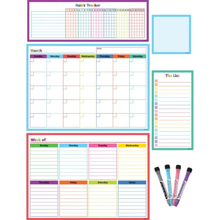 Teacher Created Resources® Colorful Dry-Erase Magnetic Calendar Set