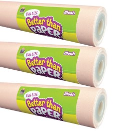 Teacher Created Resources® Fun Size Better Than Paper® Bulletin Board Roll, 18" x 12', Blush, Pack of 3