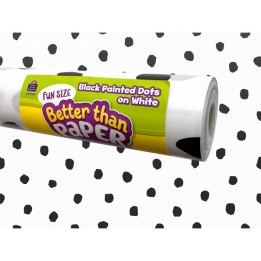Teacher Created Resources® Fun Size Better Than Paper Bulletin Board Roll Black Painted Dots on White