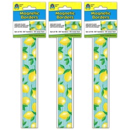 Teacher Created Resources® Lemon Zest Magnetic Border, 24 Feet Per Pack, 3 Packs