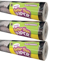 Teacher Created Resources® Fun Size Better Than Paper® Bulletin Board Roll, 18" x 12', Rock Pebbles, Pack of 3