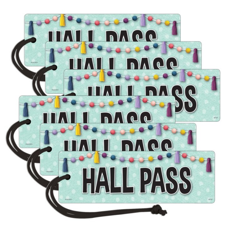 Teacher Created Resources® Oh Happy Day Magnetic Hall Pass, Pack of 6