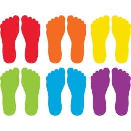 Teacher Created Resources® Spot On Floor Markers Footprints, 7"