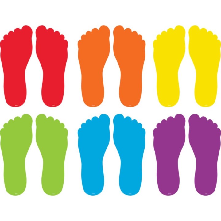 Teacher Created Resources® Spot On Floor Markers Footprints, 7"