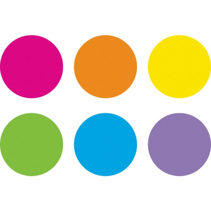 Teacher Created Resources® Spot On Dry-Erase Desktop Writing Spots Bright Circles, 10-1/2"
