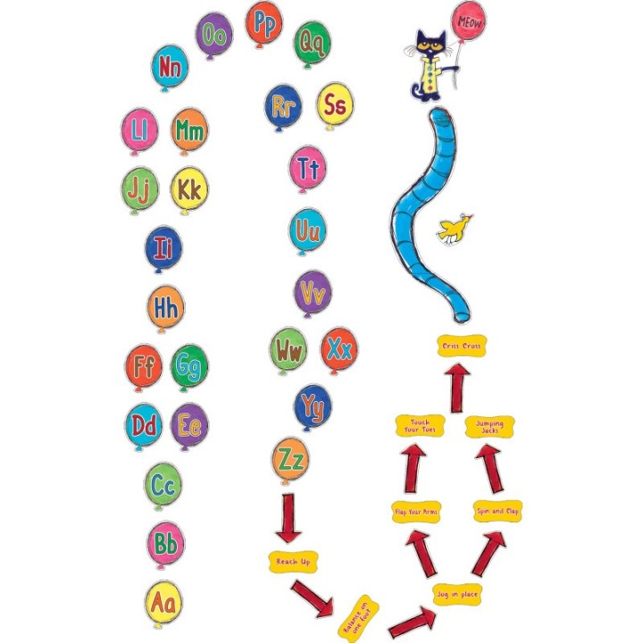 Teacher Created Resources® Pete the Cat Alphabet Balloons Sensory Path