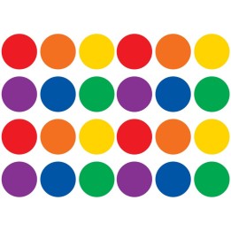 Teacher Created Resources® Spot On® Dry-Erase Desktop Writing Spots Colorful Circles - 4", 12 Per Pack, 2 Packs
