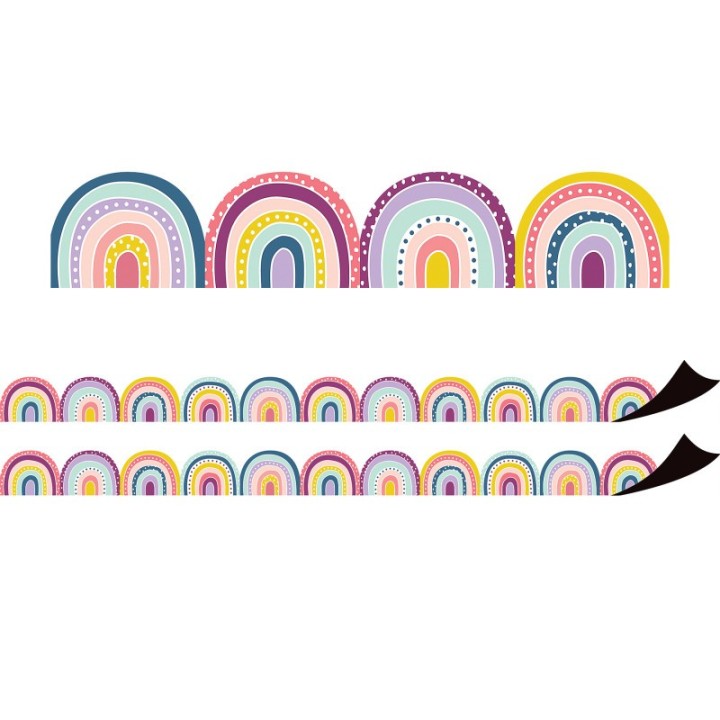 Teacher Created Resources® Oh Happy Day Rainbows Magnetic Border, 24 Feet Per Pack, 2 Packs