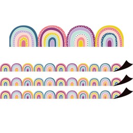 Teacher Created Resources® Oh Happy Day Rainbows Magnetic Border, 24 Feet Per Pack, 3 Packs