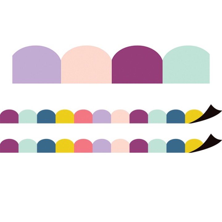 Teacher Created Resources® Oh Happy Day Scalloped Magnetic Border, 24 Feet Per Pack, 2 Packs