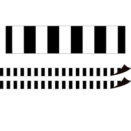 Teacher Created Resources® Black Stripes Magnetic Border, 24 Feet Per Pack, 2 Packs