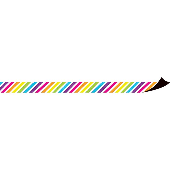Teacher Created Resources® Brights 4Ever Stripes Magnetic Border, 24 Feet