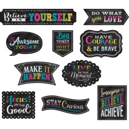 Teacher Created Resources® Clingy Thingies® Chalkboard Brights Positive Sayings Accents