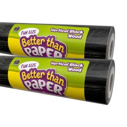 Teacher Created Resources® Fun Size Better Than Paper Bulletin Board Roll Vertical Black Wood, Pack of 2