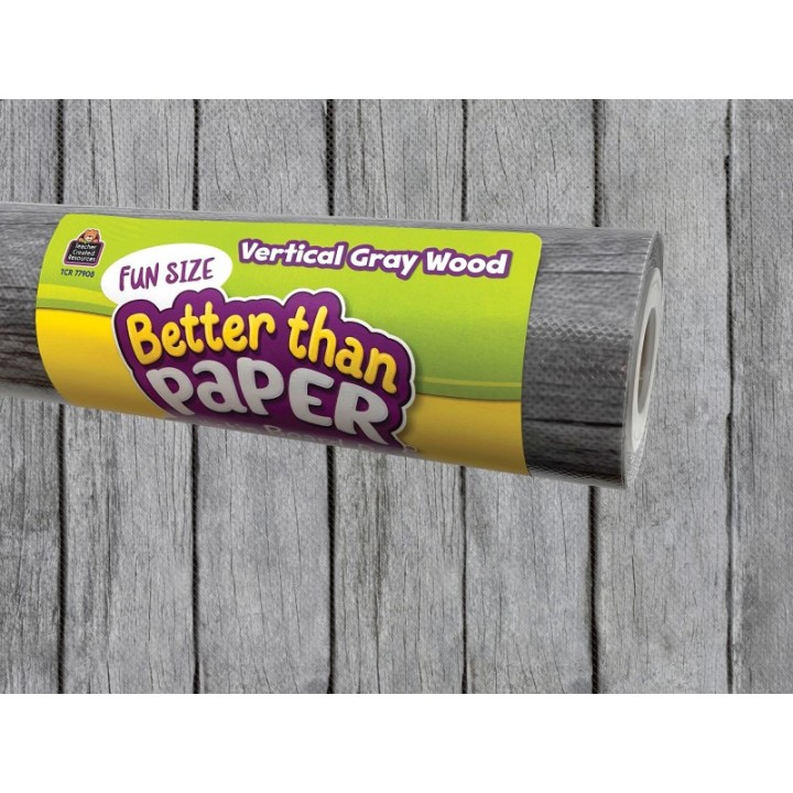 Teacher Created Resources® Fun Size Better Than Paper Bulletin Board Roll Vertical Gray Wood