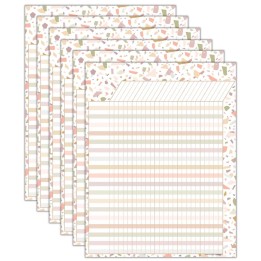 Teacher Created Resources® Terrazzo Tones Incentive Chart, 17" x 22", Pack of 6
