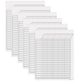 Teacher Created Resources® White Incentive Write-On/Wipe-Off Chart, Pack of 6