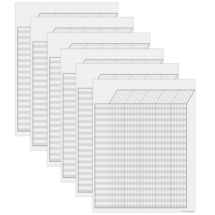 Teacher Created Resources® White Incentive Write-On/Wipe-Off Chart, Pack of 6