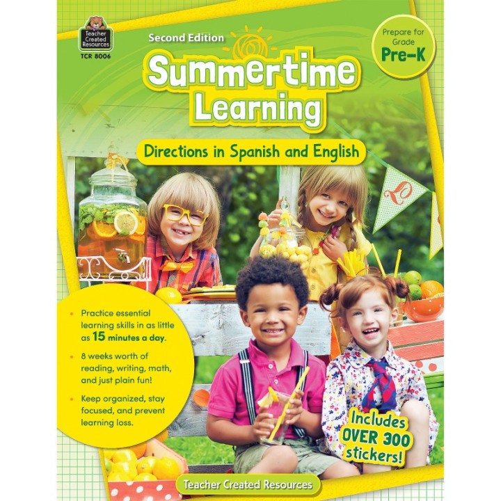 Teacher Created Resources® Summertime Learning: English and Spanish Directions, PreK Second Edition (Prep)
