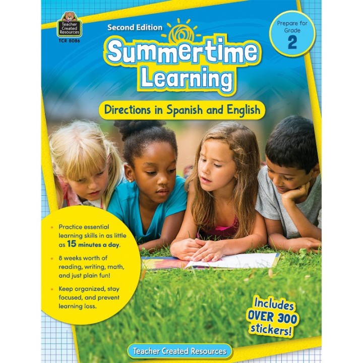 Teacher Created Resources® Summertime Learning: English and Spanish Directions, Grade 2 Second Edition (Prep)