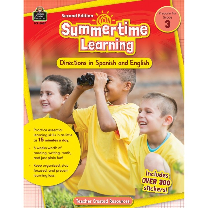 Teacher Created Resources® Summertime Learning: English and Spanish Directions, Grade 3 Second Edition (Prep)